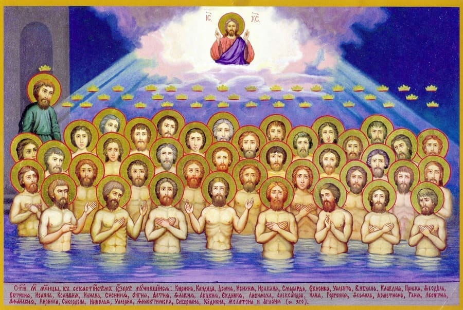 Иконография свв.40 мучеников Севастийских